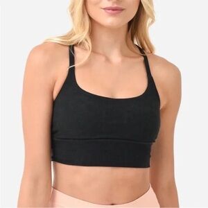 Vuori Long Line Elevation Bra Black Heather
